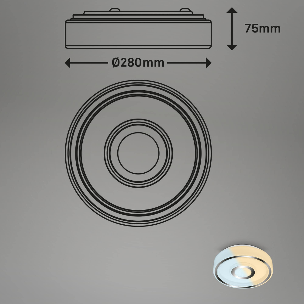 Aplica LED pentru baie Briloner Cool & Cosy 12W 1200 lumeni lumina calda si neutra [5]