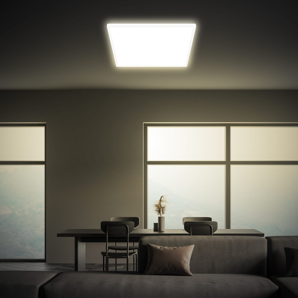 Plafoniera patrata led fara rama cu telecomanda [2]