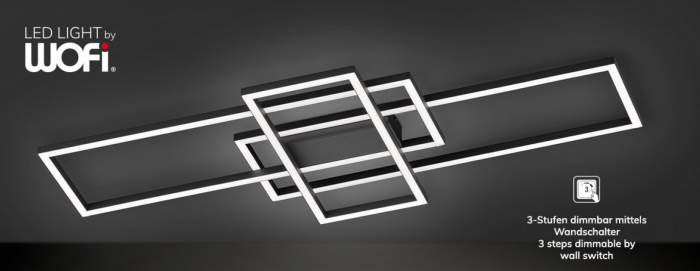 Lustra led neagra Zenit dreptunghiulara [2]