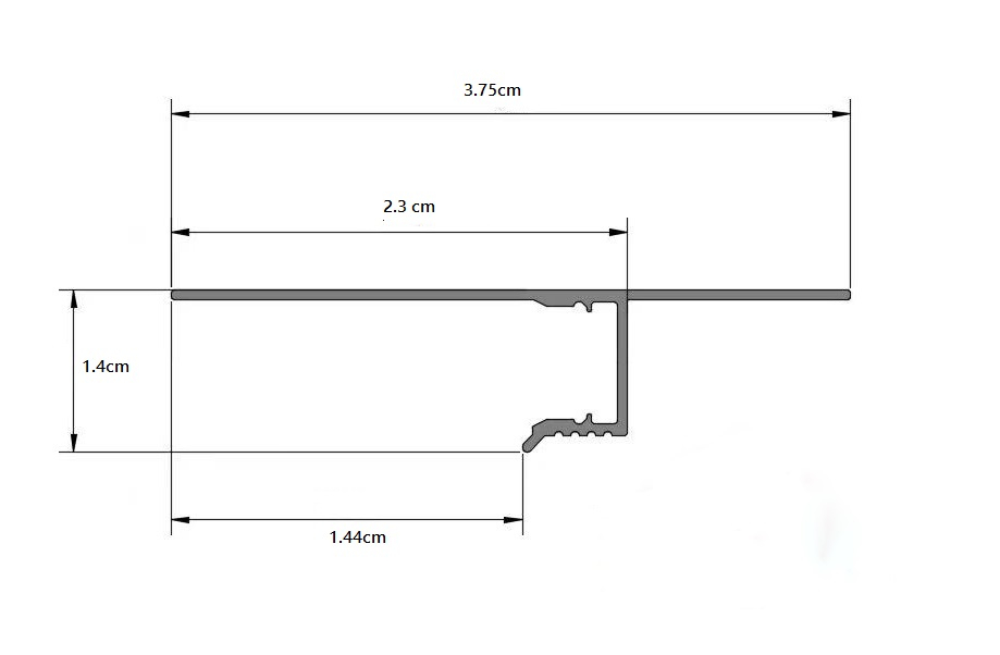 Profil banda led shadow gap negru 2m [4]