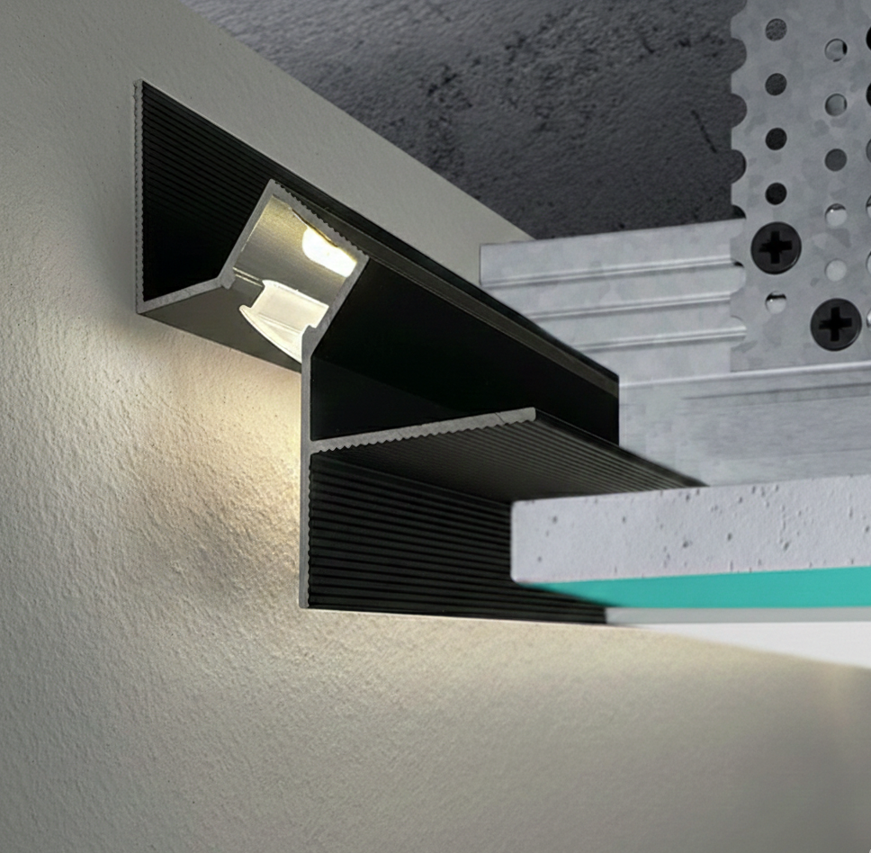 Profil aluminiu negru SHADOW GAP 2m [2]