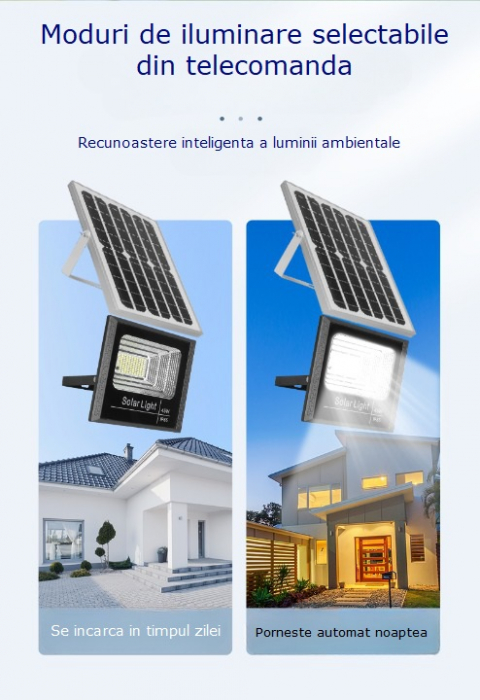 Proiector cu panou solar pentru exterior SLC cu telecomanda 25W [2]