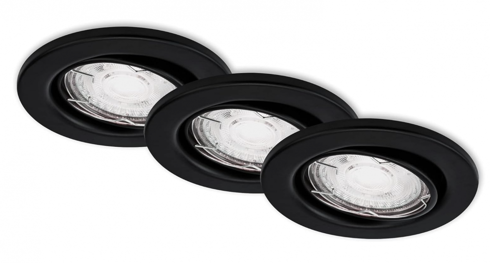 Set 3 spoturi LED Briloner  3X3.5W lumina calda 3000K 350 lumeni IP23 Negru Mat [3]