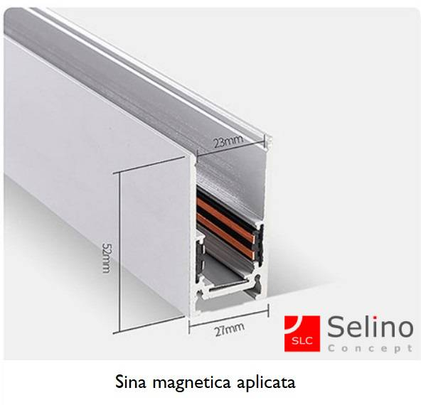 Sina magnetica Alba pentru spoturi led 300 cm [5]