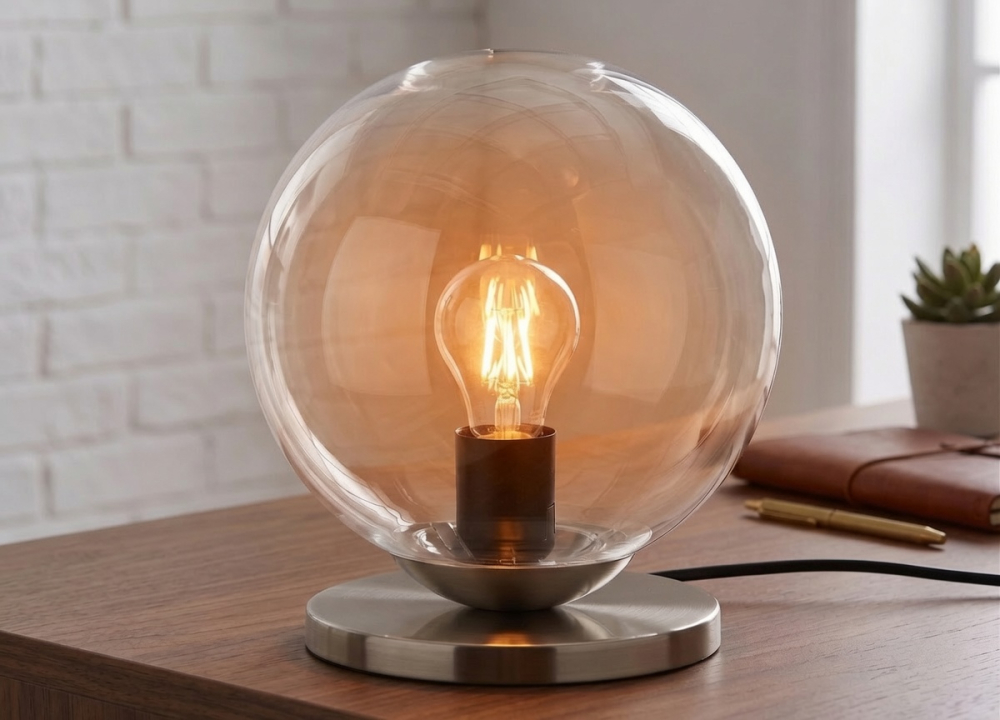 Veioza sticla transparenta aluminiu [6]