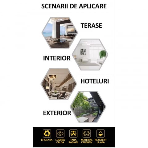 Aplica exterior LED integrat SLC Selino Concept cu lumina reglabila ,otel inoxidabil cu 2 surse x 2W, IP44, rezistenta la apa si praf, Negru, Clasa energetica G,Lumina calda [5]