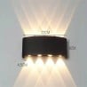 Aplica exterior perete 2x4W lumina calda Gri [1]