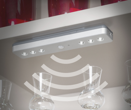 Aplica LED cu senzor de miscare si de lumina, Briloner, 6xLED/0,08W 5 lm, lumina rece 6500K, IP20 [1]
