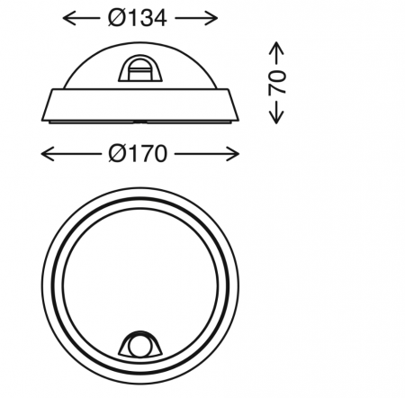 Aplica LED pentru exterior Briloner Leuchen, cu senzor de miscare, 12W, 1150 lumeni, lumina neutra (4000K), IP44, Alb [3]