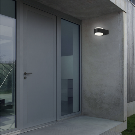 Iluminat terasa si curte - Aplica LED pentru exterior Briloner Leuchen Hanau, 6.5W, 650 lumeni, lumina neutra (4000K), IP44, Negru