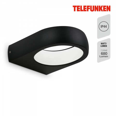 Aplica LED exterior Briloner Negru PUKA 6.5W 680 lumeni lumina neutra IP44 [2]