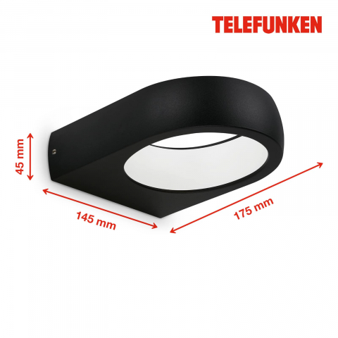 Aplica LED exterior Briloner Negru PUKA 6.5W 680 lumeni lumina neutra IP44 [1]