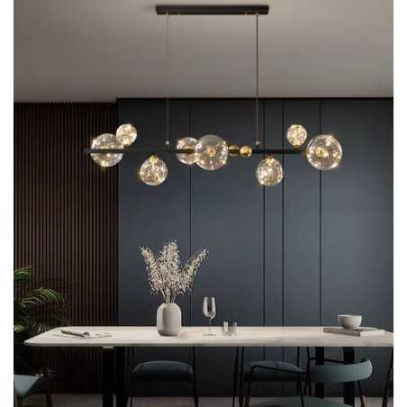 Iluminat birou - Candelabru LED Lighted Rose cu 8 elemente luminoase, 110cm , 56W cu lumina Calda 3000K