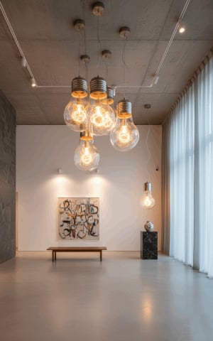 Candelabru sticla design modern Futura soclu E27 [1]