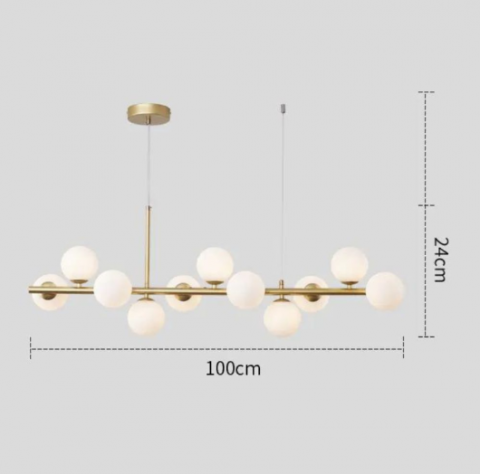 Candelabru Negru Suspendat Cu 11 Elemente Luminoase [1]