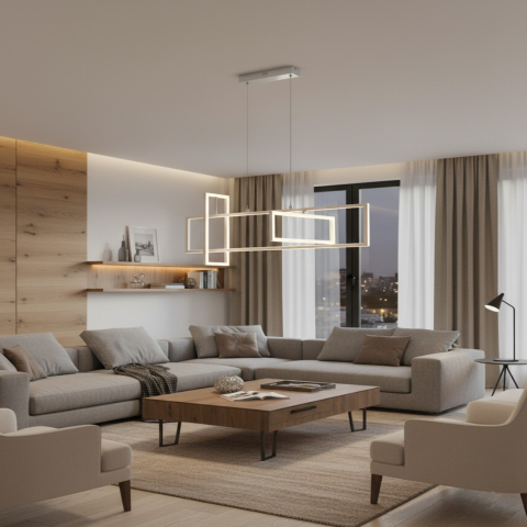 Candelabru LED Wofi Fiona 44W, 3300lm, Aluminiu Mat [1]