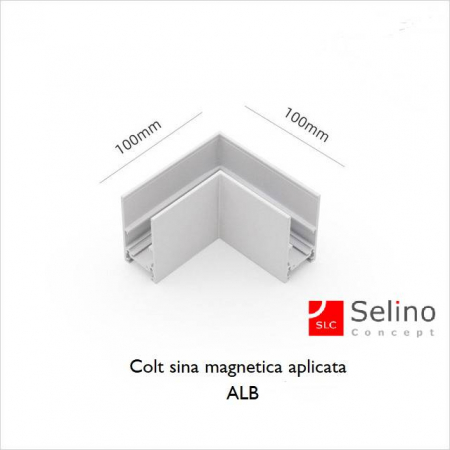 Colt aluminiu sina magnetica aplicata alb