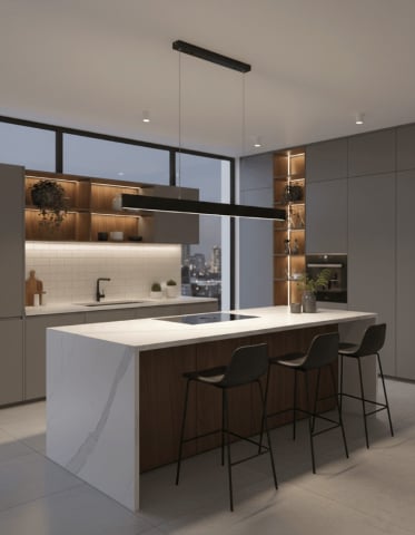 Lustre suspendate - Corp iluminat suspendat Negru Sileas Lumina Calda