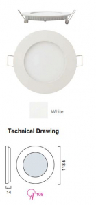 Spot led incastrat Slim 6W, 2700k/4200k/6400k [1]