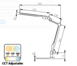 Lampa birou LED Ebru SLC 10W [4]