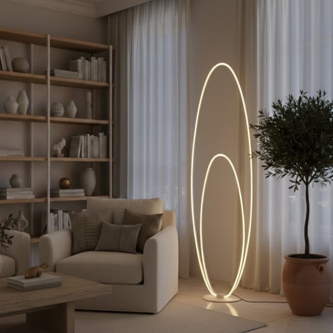 Lampadar led Alb Nia 25W lumina calda