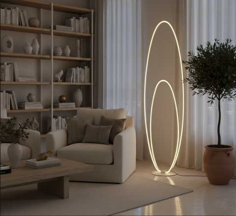 Lampadar led Alb Nia 25W lumina calda [5]