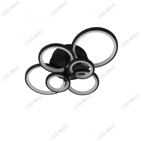 Lustra led circle design Neagra 6 cercuri SLC [4]