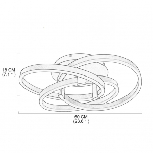 Lustra LED Circle Numva 2+1 cu Telecomanda [3]