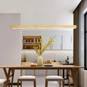 Lustra led dining din lemn [2]