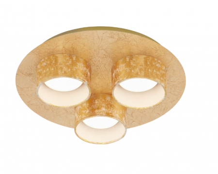 Lustra LED integrat Briloner Leuchen, 15W, 1200 lumeni, lumina calda (3000K), 32x7.6cm, Auriu [2]