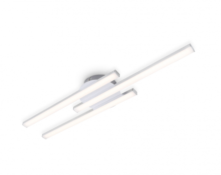 Promotii - Lustra LED integrat Briloner Leuchen 32W, 2600 lumeni, lumina Calda 3000K, Dimmabil in trepte cu functie de memorie, RA>80, Culoare Crom Aluminu
