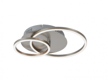 Lustra LED integrat Briloner Leuchen Frames, 30W, 2400 lumeni, lumina calda (3000K), Dimmabil in trepte cu functie de memorie, 39x30x8 cm, Nichel Mat [0]