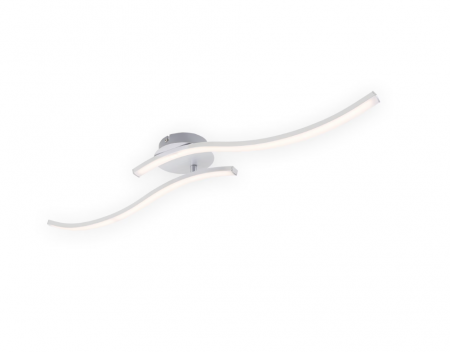 Iluminat camera copilului - Lustra LED integrat Briloner Leuchen GO LED, 18W, 1400 lumeni, lumina Calda 3000K, RA>80, 78,2X12x11 cm, Argintiu