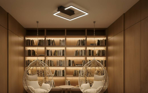 Iluminat dormitor - Lustra LED integrat Briloner Leuchen Nico Square, 12W, 1400 lumeni, lumina calda (3000K), dimmabil in trepte cu functie de memorie, 37.5x32x4 cm, Negru