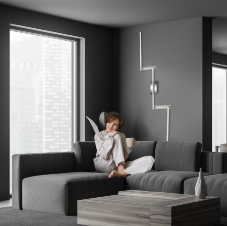 Lustre LED - Lustra LED integrat Briloner Leuchen Staff Led, 5 brate pivotabile, 24W, 2800 lumeni, lumina calda (3000K), 227.2X12x4 cm, Argintiu