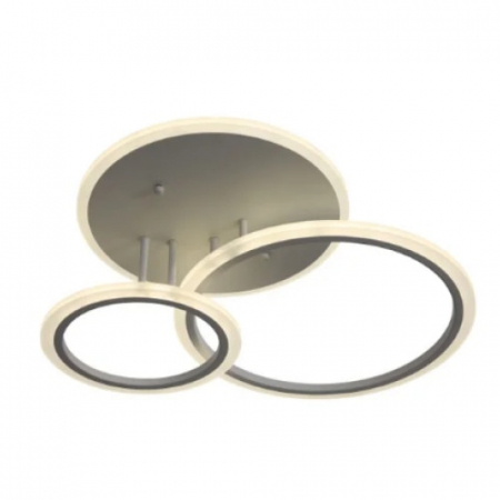 Iluminat bucatarie - Lustra LED integrat SLC Selino Concept Rondo 2+A, 52-104W, cu aplicatie telefon, telecomanda, lumina calda/neutra/rece, intensitate reglabila, 55 cm, Alb