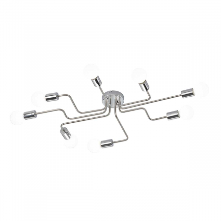 Lustra Sara 8 Surse E27 Nichel 100cm [1]