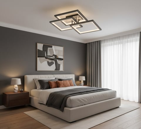 Lustre LED - Lustra Led Neagra Muriel