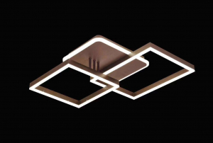 Iluminat bucatarie - Lustra LED Square Numva 2+1 cu Telecomanda