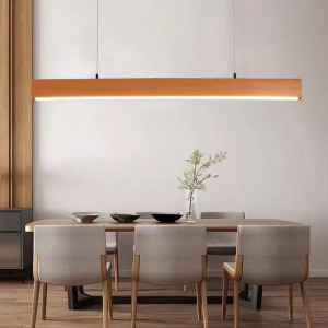 Lustra led dining din lemn [1]