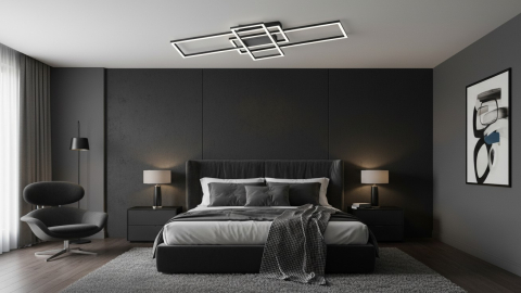 Lustra led neagra Zenit dreptunghiulara [1]