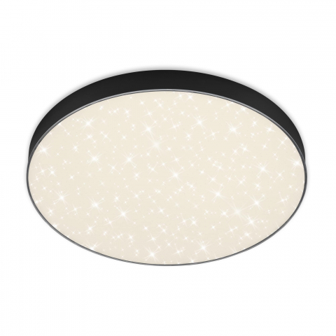 Plafoniere - Plafoniera LED Brilone STAR SKY LED Efect Cer instelat Putere 24,5W  4000K .Lumina neutra, 38 cm, negru