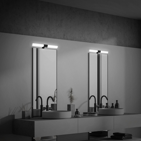 Aplica baie obglinda Bath Briloner 12 W 1300 lumeni 4000K lumina neutra IP44 47 cm negru [1]
