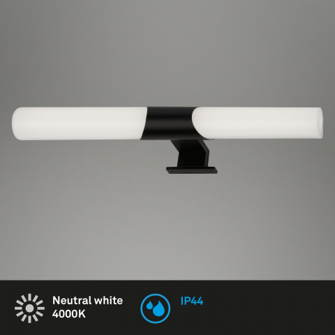 Aplice Baie - Aplica baie obglinda Bath Briloner 12 W 1300 lumeni 4000K lumina neutra IP44 47 cm negru