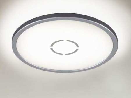 Plafoniere - Plafoniera LED Briloner Free Rotunda, 12W, 1400 lumeni, lumina neutra (4000K), efect lumina indirecta, 19x2.8 cm, Arginitu