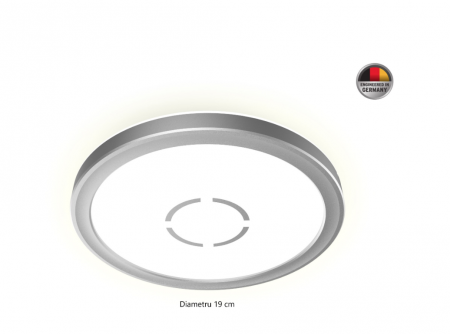 Plafoniera LED Briloner Free Rotunda, 12W, 1400 lumeni, lumina neutra (4000K), efect lumina indirecta, 19x2.8 cm, Arginitu [2]