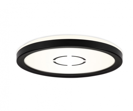 Plafoniera LED Briloner Free Rotunda, 12W, 1400 lumeni, lumina neutra (4000K), efect lumina indirecta, 19x2.8 cm, Negru [1]
