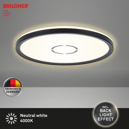 Plafoniera led ultra slim neagra rotunda 18W [3]
