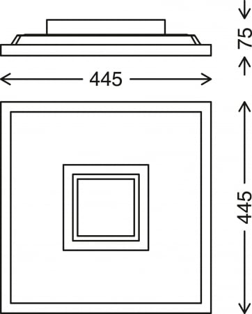 Plafoniera patrata cu telecomanda [5]