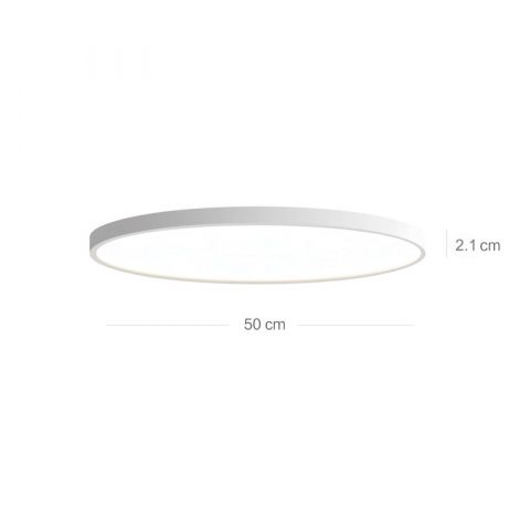 Plafonieră LED Rotundă Ultra Slim 60W (Ø50cm) - Lumină Rece 6500K, Alba, IP44 [2]